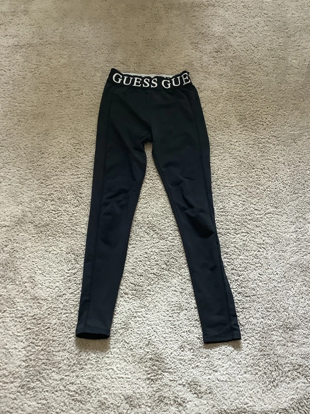Guess Black Logo-Waist Girls' Leggings